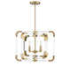 Rotterdam 4-Light Semi-Flush in Warm Brass