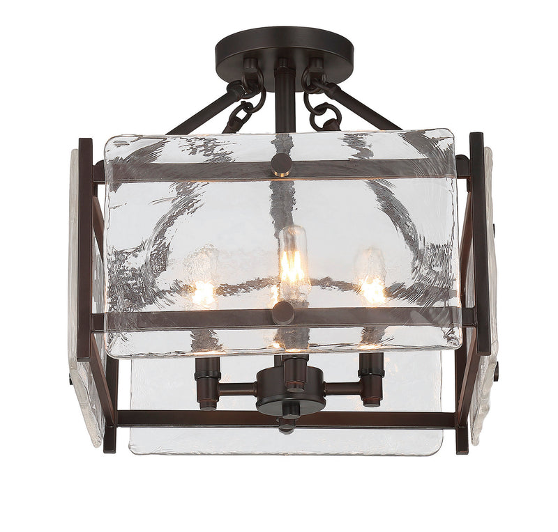 Glenwood 4-Light Semi-Flush in English Bronze