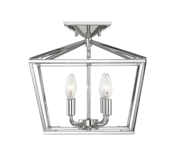 Townsend 4-Light Semi-Flush in Polished Nickel
