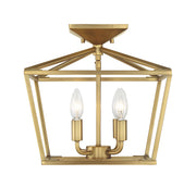 Townsend 4-Light Semi-Flush in Warm Brass