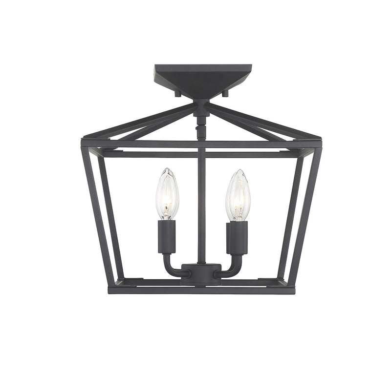 Townsend 4-Light Semi-Flush in Matte Black