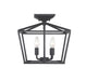 Townsend 4-Light Semi-Flush in Matte Black