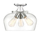 Octave 3-Light Semi-Flush in Polished Chrome