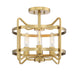 Kent 4-Light Semi-Flush in Warm Brass