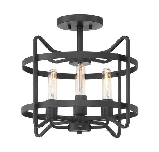Kent 4-Light Semi-Flush in Matte Black