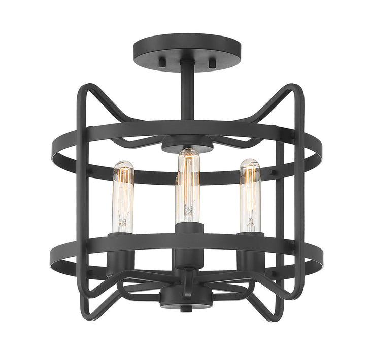 Kent 4-Light Semi-Flush in Matte Black
