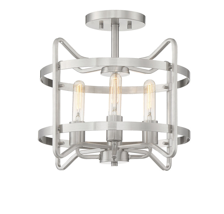 Kent 4-Light Semi-Flush in Satin Nickel