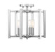 Benson 3-Light Semi-Flush in Polished Nickel
