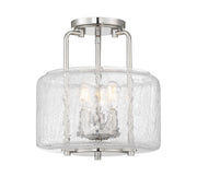 Avalon 3-Light Semi-Flush in Polished Nickel