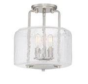 Avalon 3-Light Semi-Flush in Satin Nickel