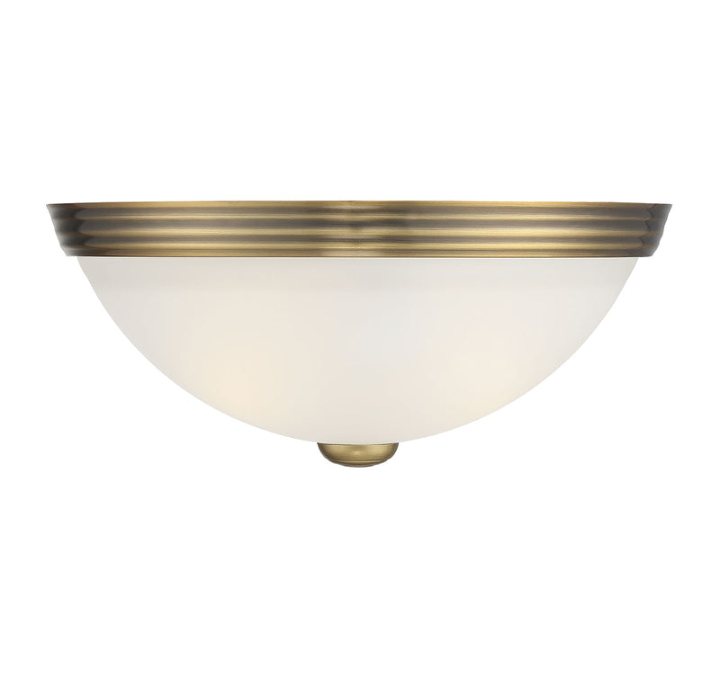11" Flush Mount in Warm Brass