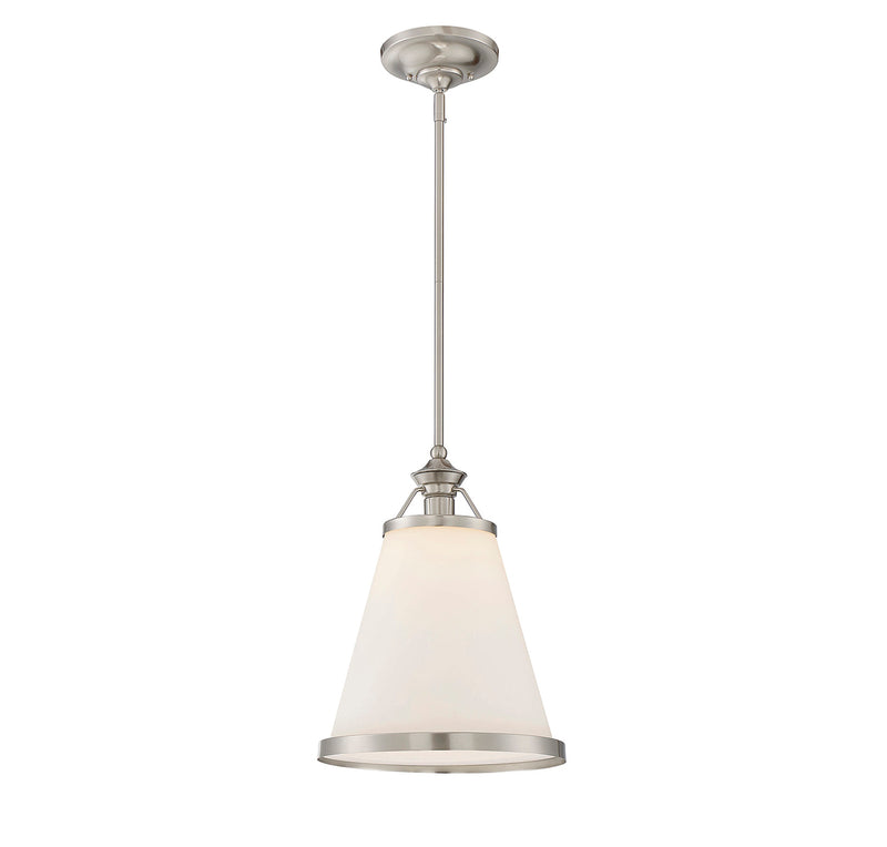 Ashmont 1-Light Pendant in Satin Nickel