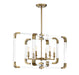 Rotterdam 6-Light Pendant in Warm Brass