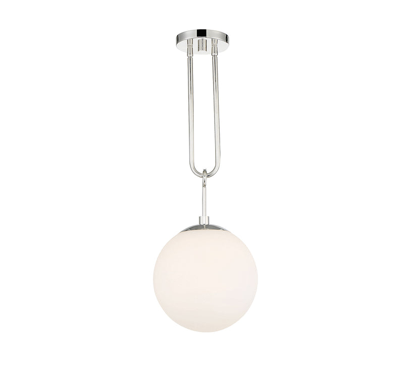 Becker 1-Light Pendant in Polished Nickel