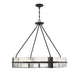 Hudson 12-Light Pendant in Matte Black