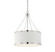 Delphi 6-Light Pendant in White with Polished Nickel Acccents
