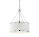 Delphi 6-Light Pendant in White with Polished Nickel Acccents
