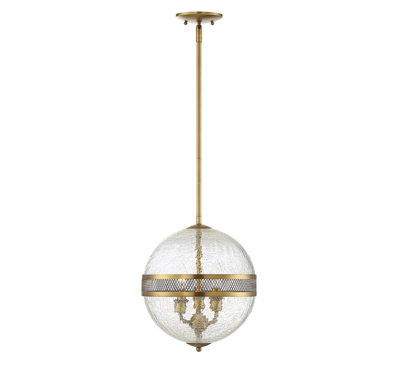 Stirling 3-Light Pendant in Warm Brass