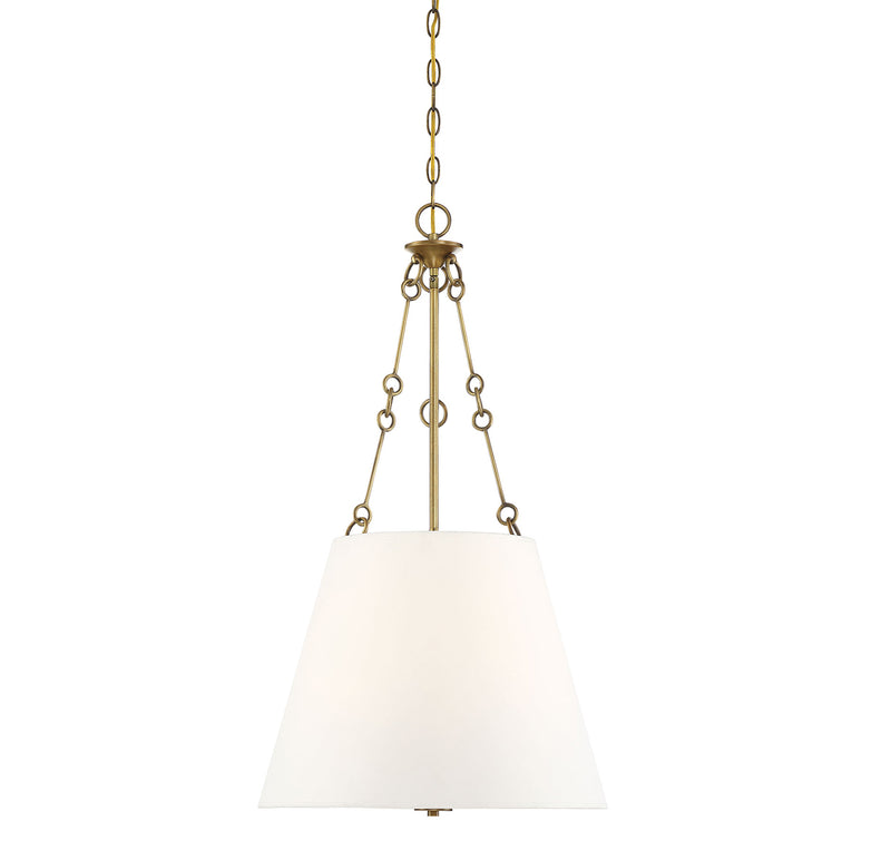 Austin 4-Light Pendant in Warm Brass