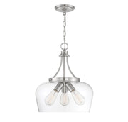 Octave 3-Light Pendant in Satin Nickel