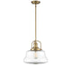 Garvey 1-Light Pendant in Warm Brass