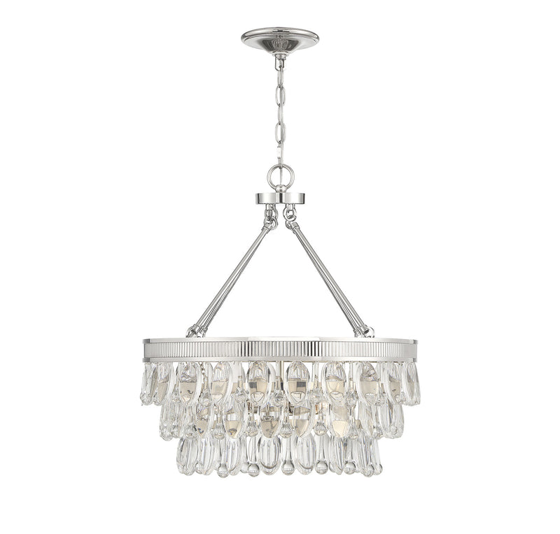 Windham 4-Light Pendant in Polished Nickel