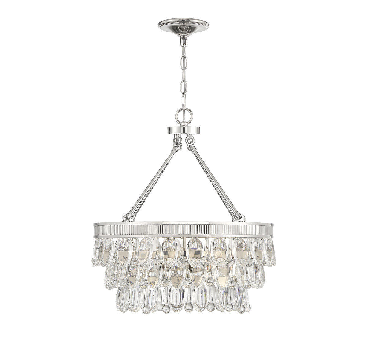 Windham 4-Light Pendant in Polished Nickel
