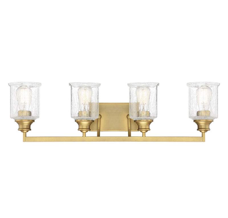 Hampton 4-Light Bath in Warm Brass