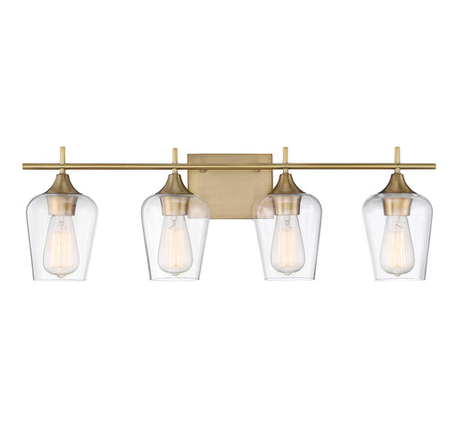 Octave 4-Light Bath Vanity in Warm Brass