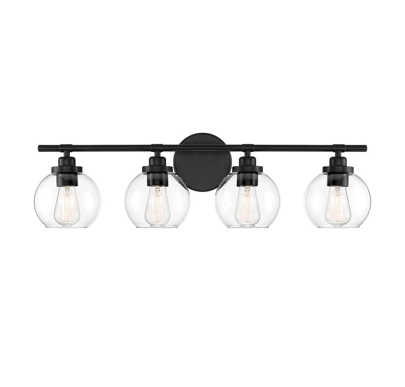 Carson 4-Light Bath in Matte Black