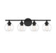 Carson 4-Light Bath in Matte Black