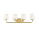Capra 4-Light Bath in Warm Brass