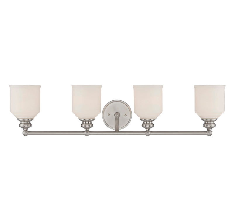 Melrose 4-Light Bath Vanity in Satin Nickel