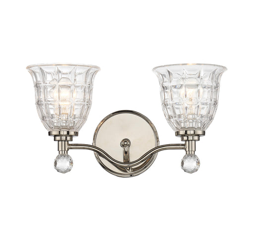 Birone 2-Light Bath Vanity in Polished Nickel