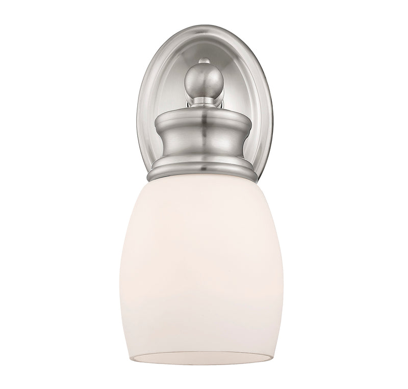 Elise 1-Light Bath Vanity in Satin Nickel