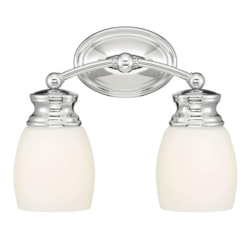 Elise 2-Light Bath Vanity in Polished Chrome