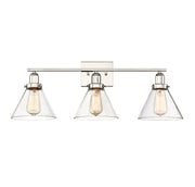 Drake 3-Light Bath Vanity in Polished Nickel