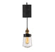 Macauley 1-Light Sconce in Vintage Black with Warm Brass
