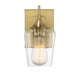 Octave 1-Light Sconce in Warm Brass