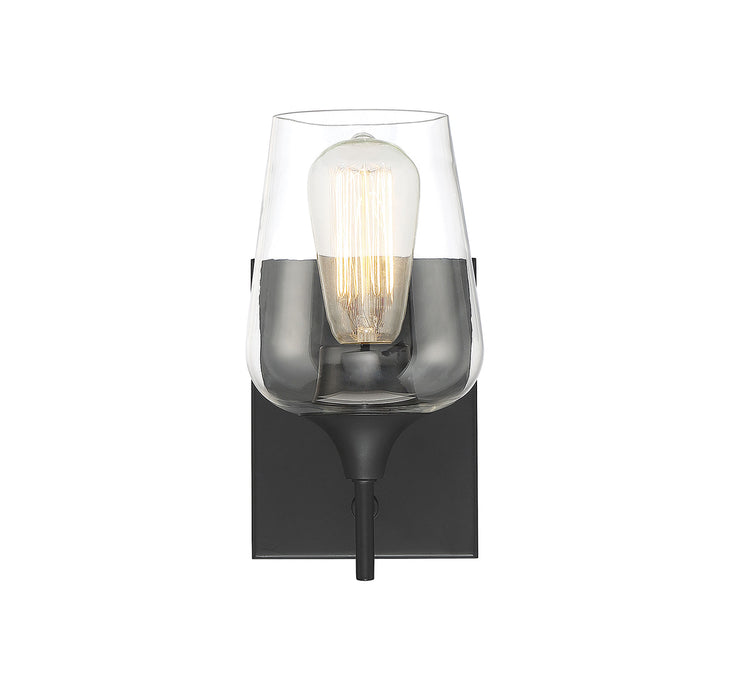 Octave 1-Light Sconce in Black