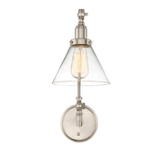 Drake 1-Light Sconce in Satin Nickel