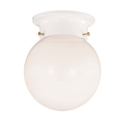 1-Light Flush Mount in White