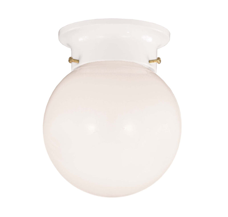 1-Light Flush Mount in White