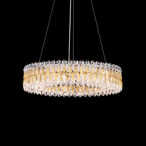 Sarella 12-Light Pendant in Heirloom Gold with Spectra Crystals