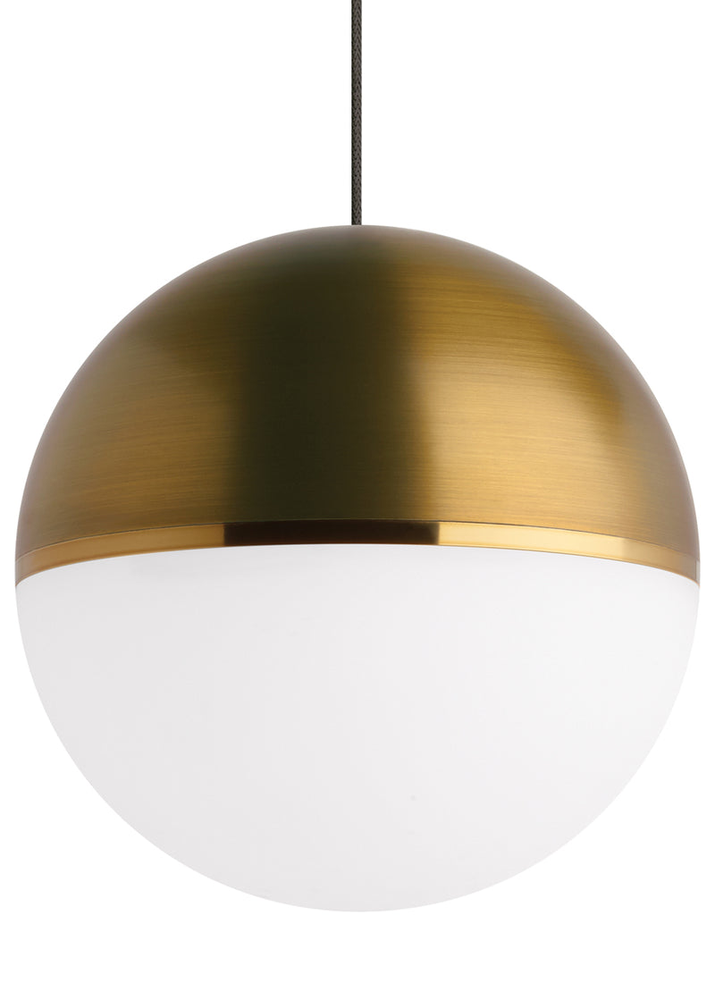Akova Pendant in Aged Brass with Aged Brass/Bright Brass