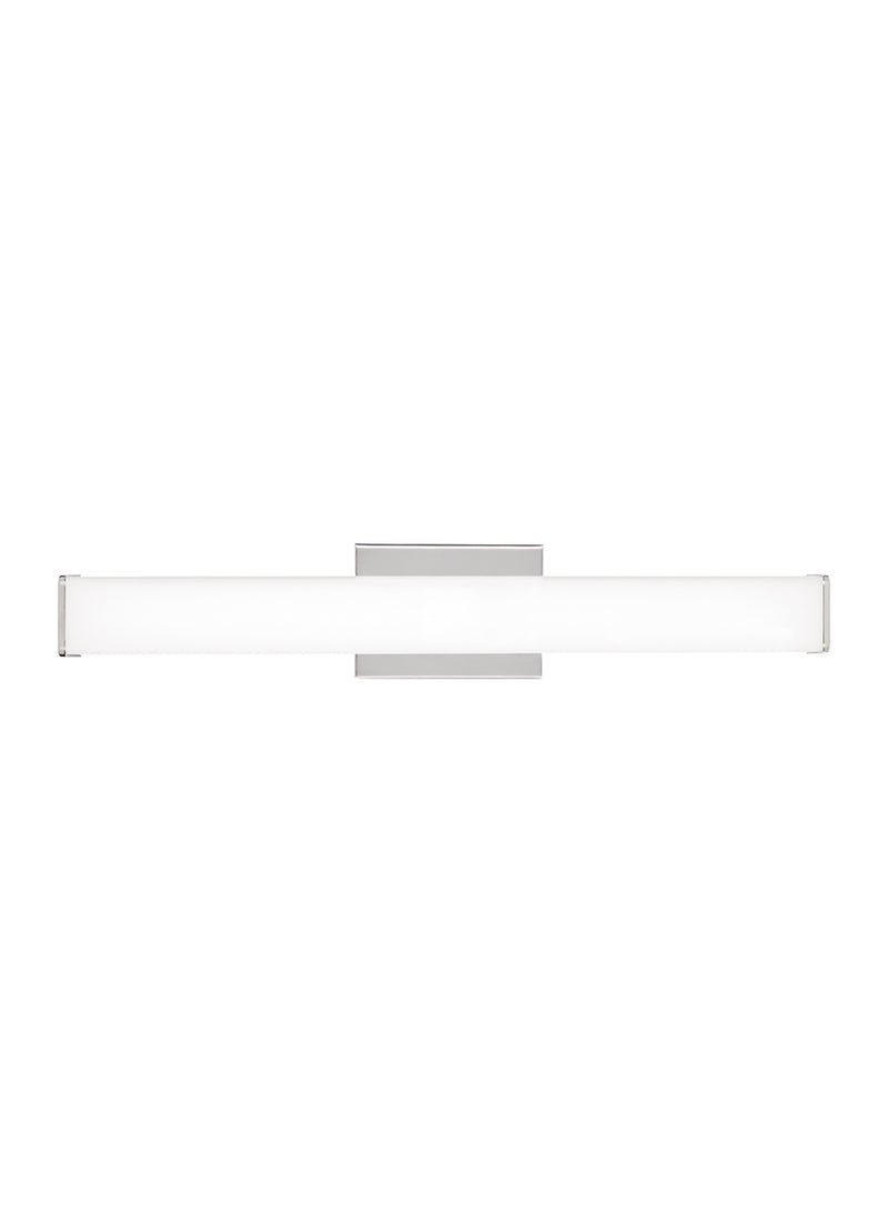 Lynn 25 Bath in Satin Nickel with White Glass