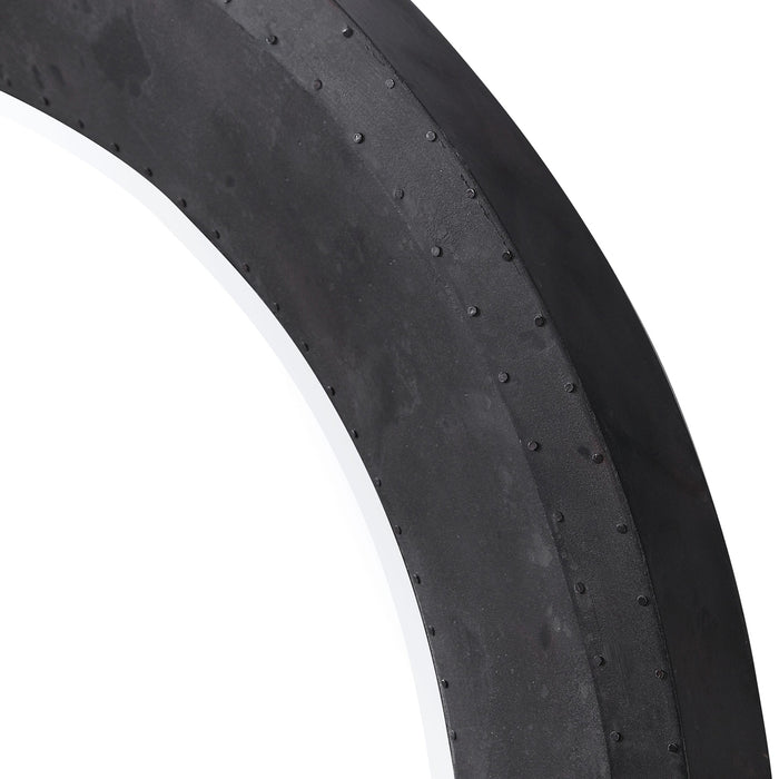 Uttermost's Frazier Round Industrial Mirror Designed by John Kowalski - Lamps Expo