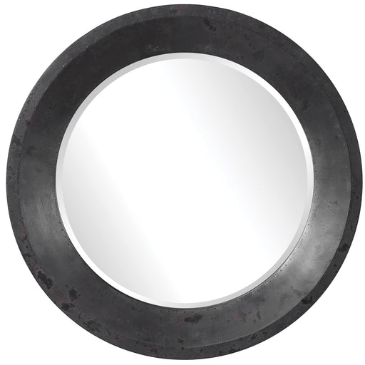 Uttermost's Frazier Round Industrial Mirror Designed by John Kowalski