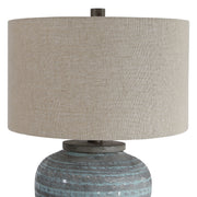 Uttermost's Pelia Light Aqua Table Lamp Designed by John Kowalski - Lamps Expo