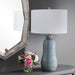 Uttermost's Zaila Light Blue Table Lamp Designed by Jim Parsons - Lamps Expo